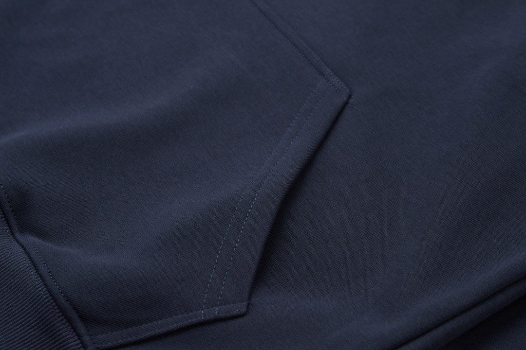 Web stripe hooded sweatshirt