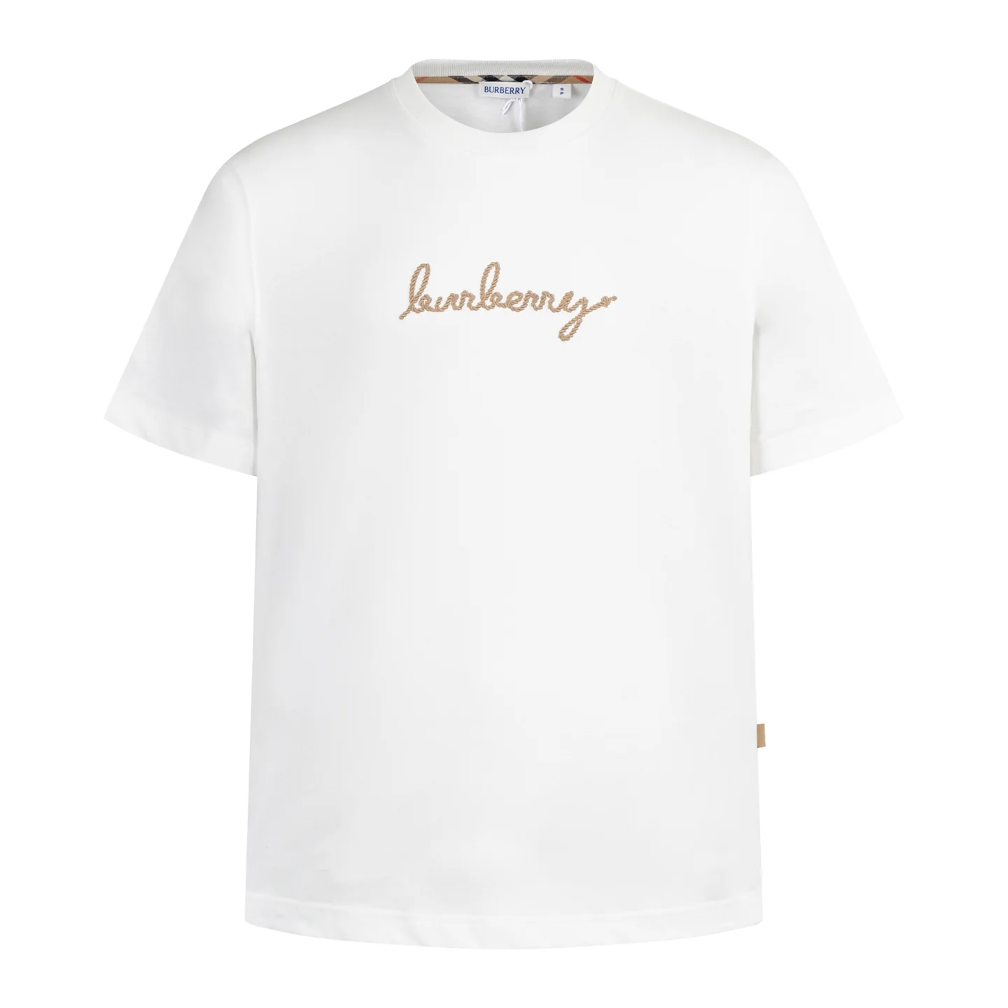 Double-sided embroidered cotton T-shirt