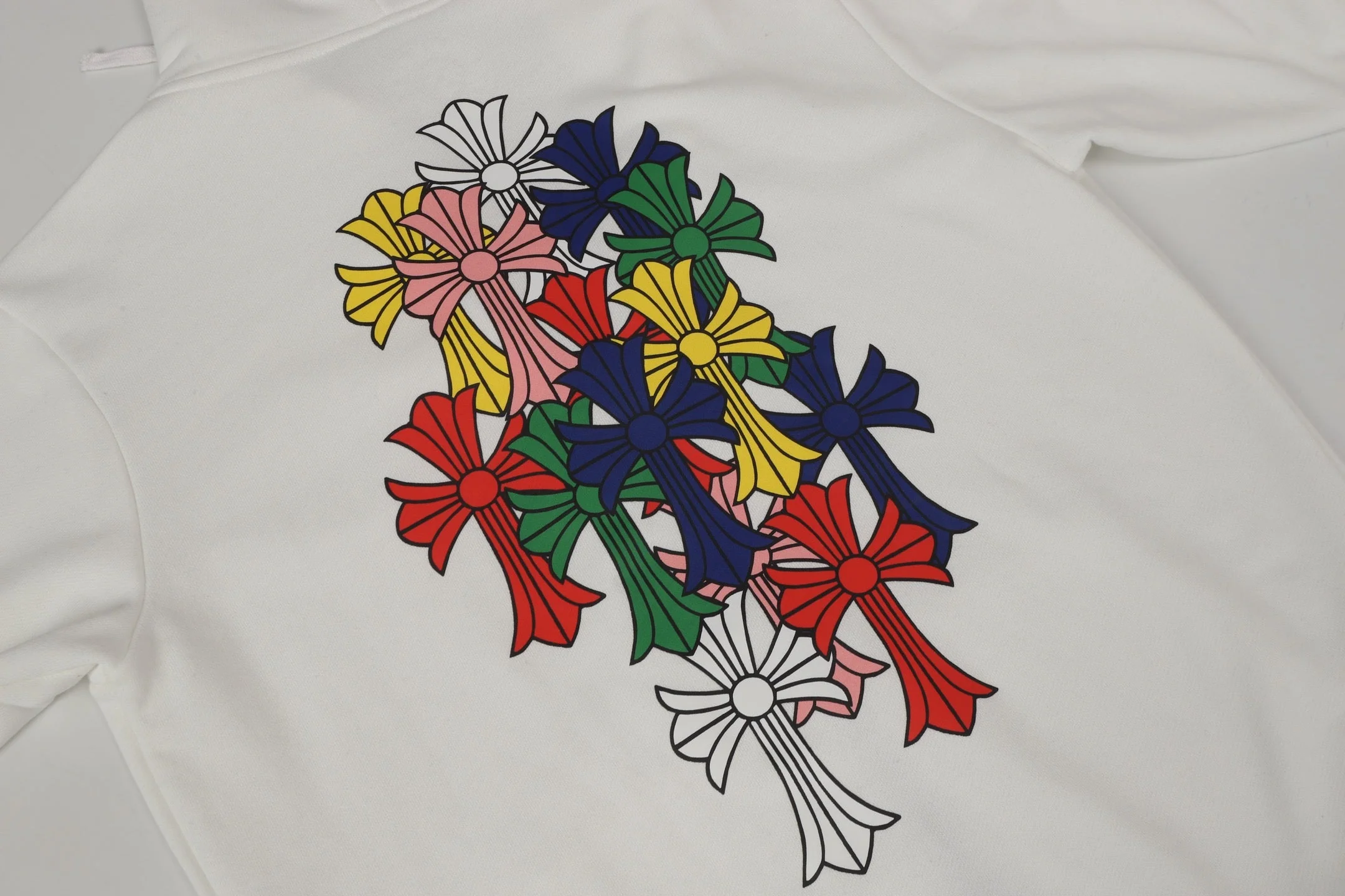 Colorful printed zip-up sweatshirt