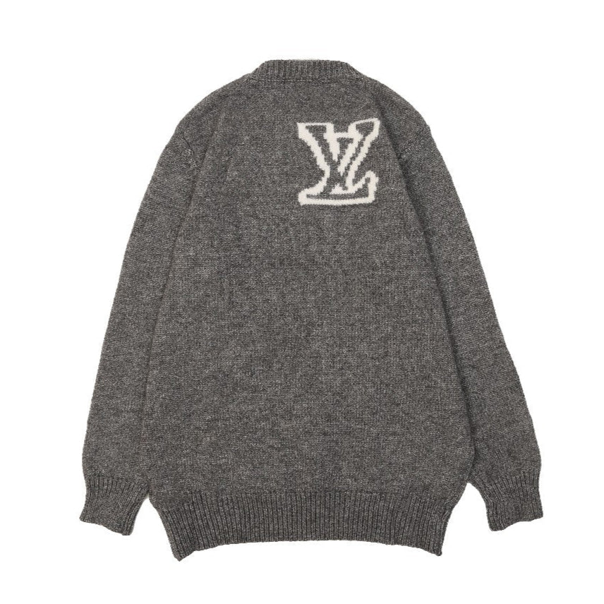 Double-faced jacquard cashmere sweatshirt