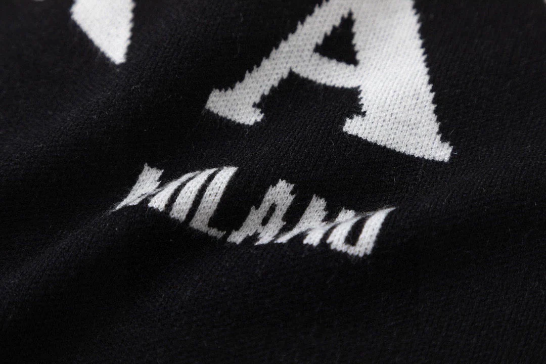 Knitted jacquard cashmere sweater