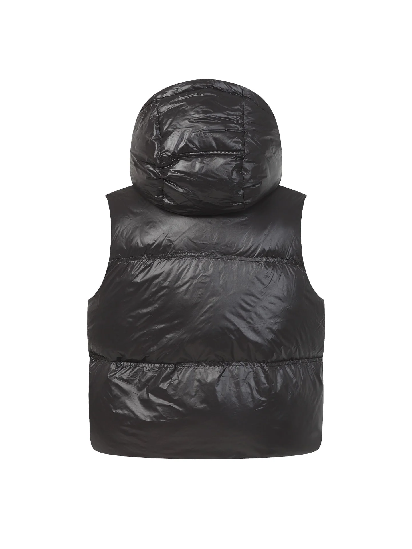 Fashionable hooded down vest