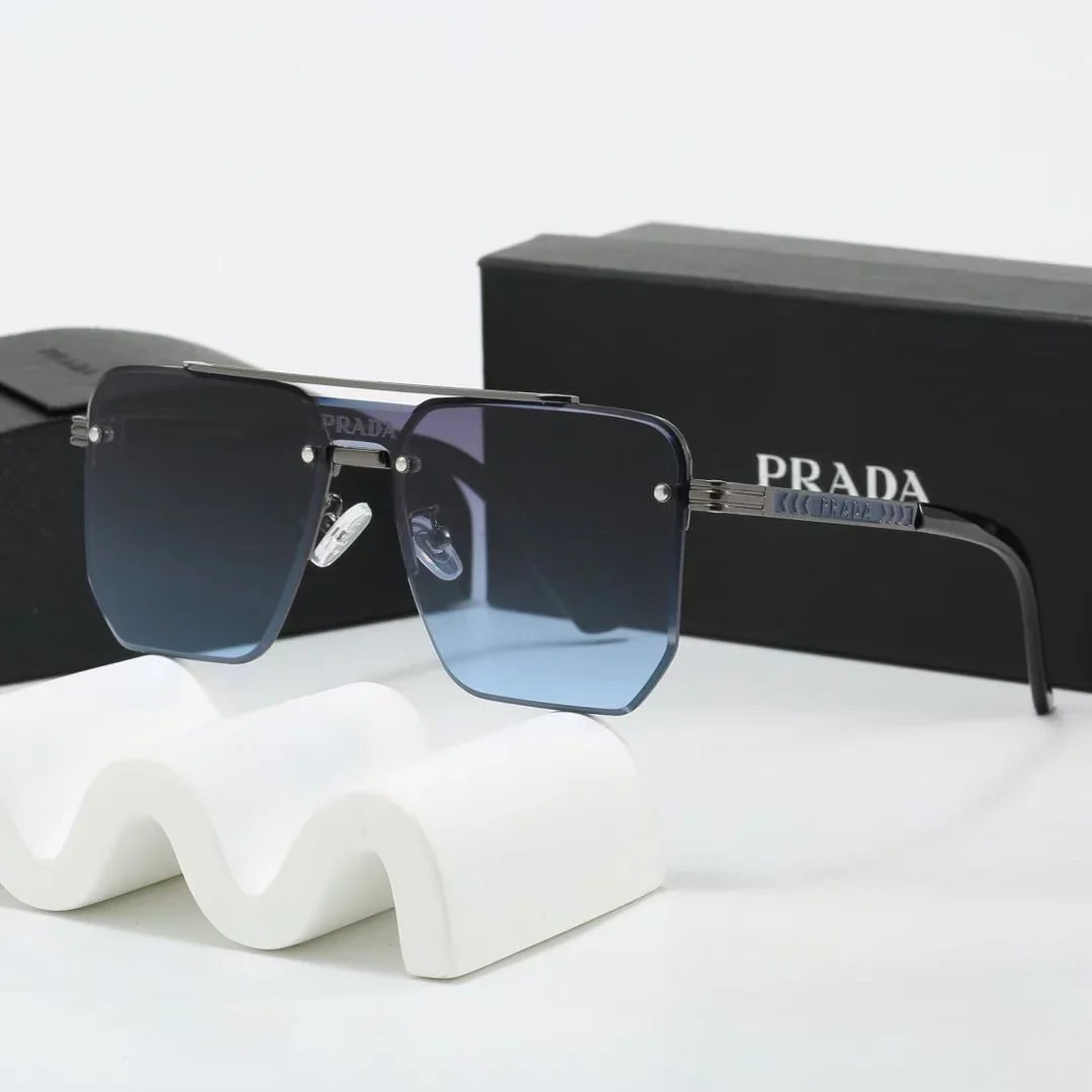New gradient frameless thin sunglasses