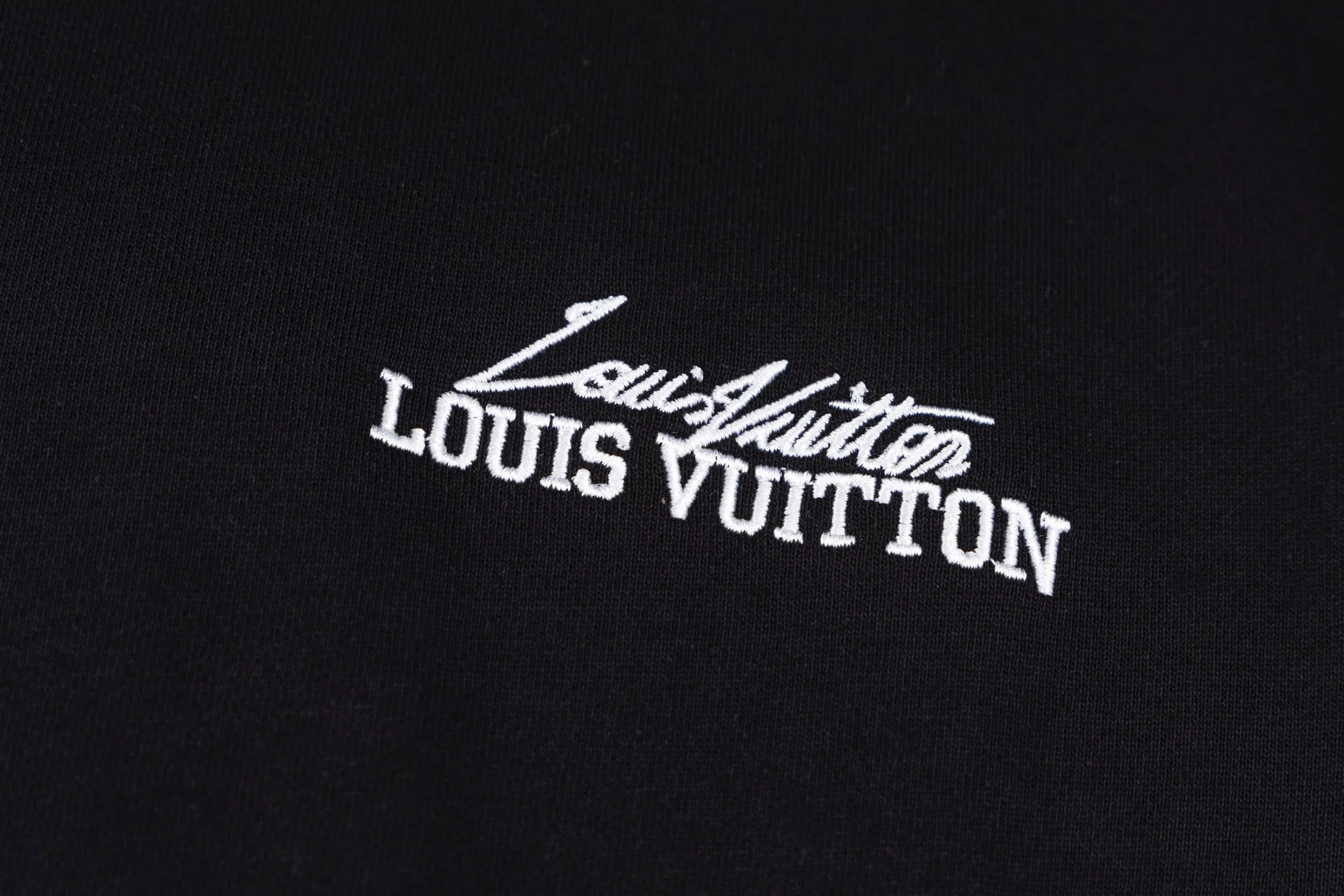 Crew-neck sweatshirt with front and back embroidery