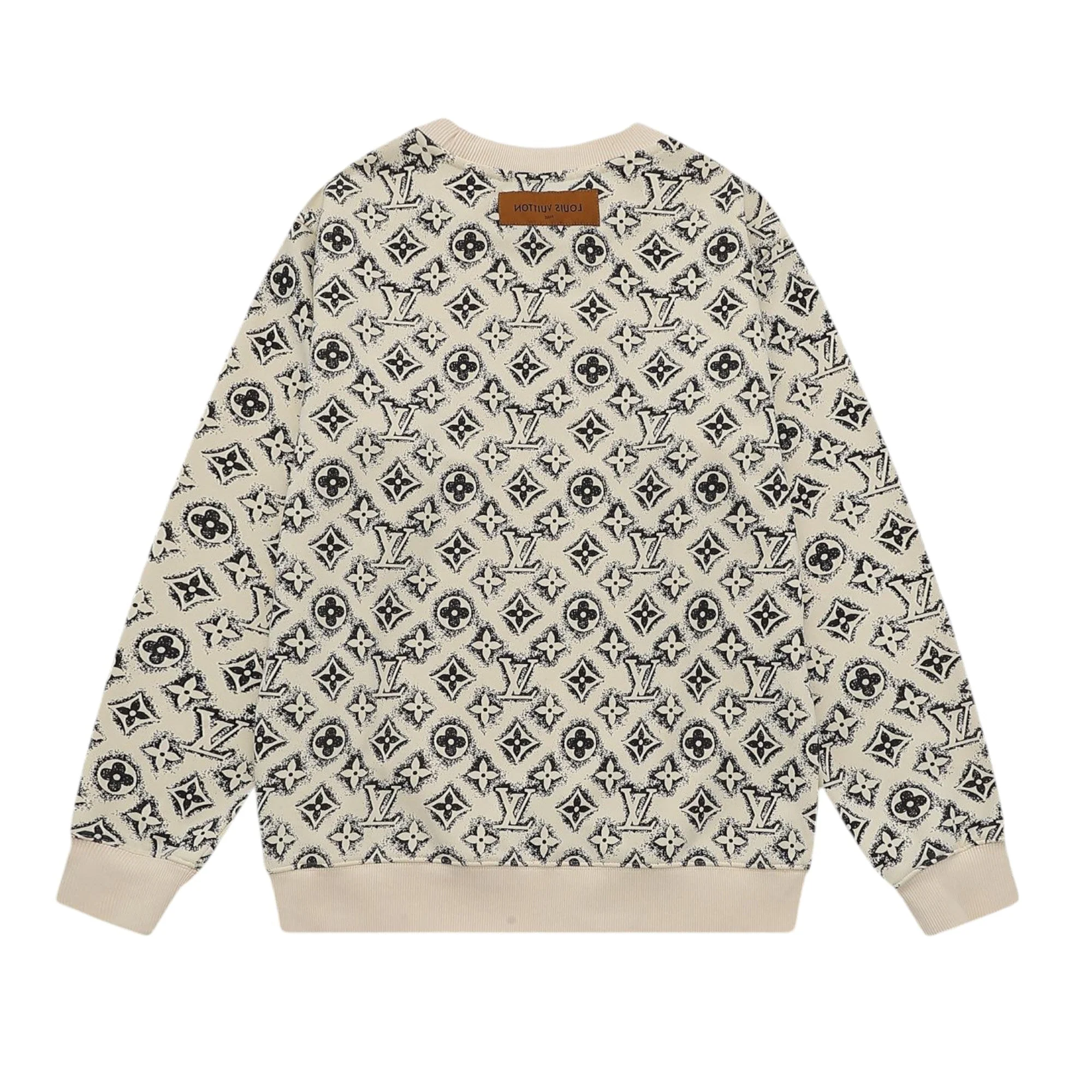 Printed crew neck cotton sweatshirt