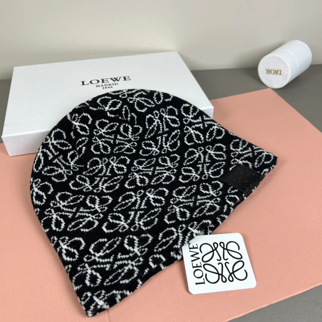 Jacquard Cashmere Knitted  Beanie