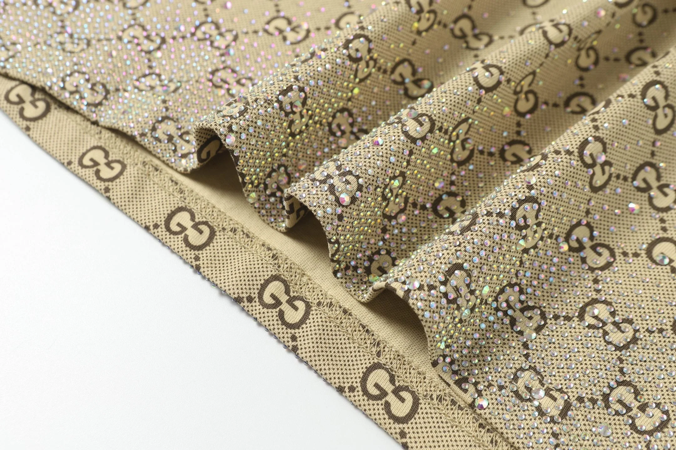 Jacquard rhinestone T-shirt