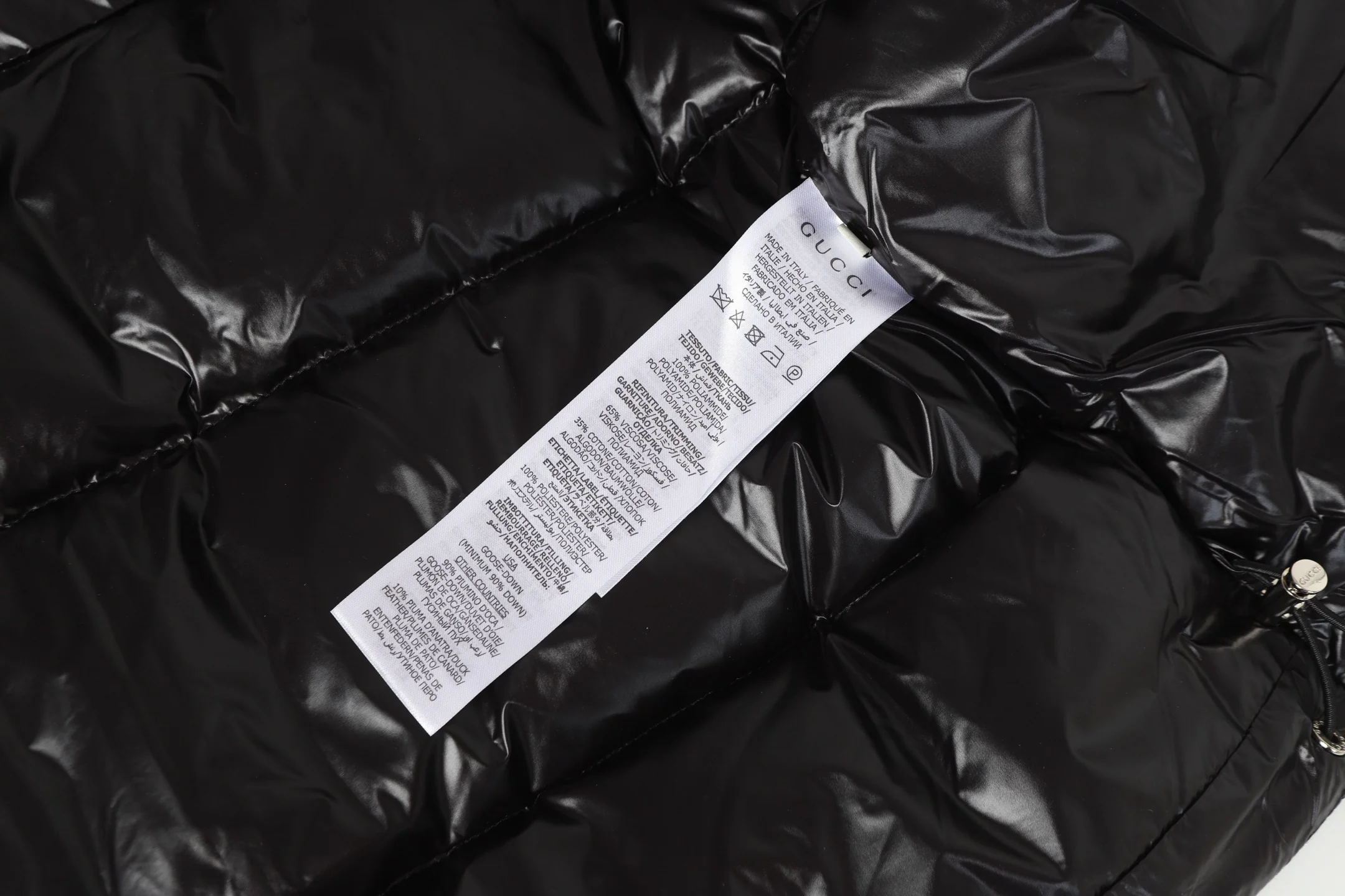 Web stand collar down jacket