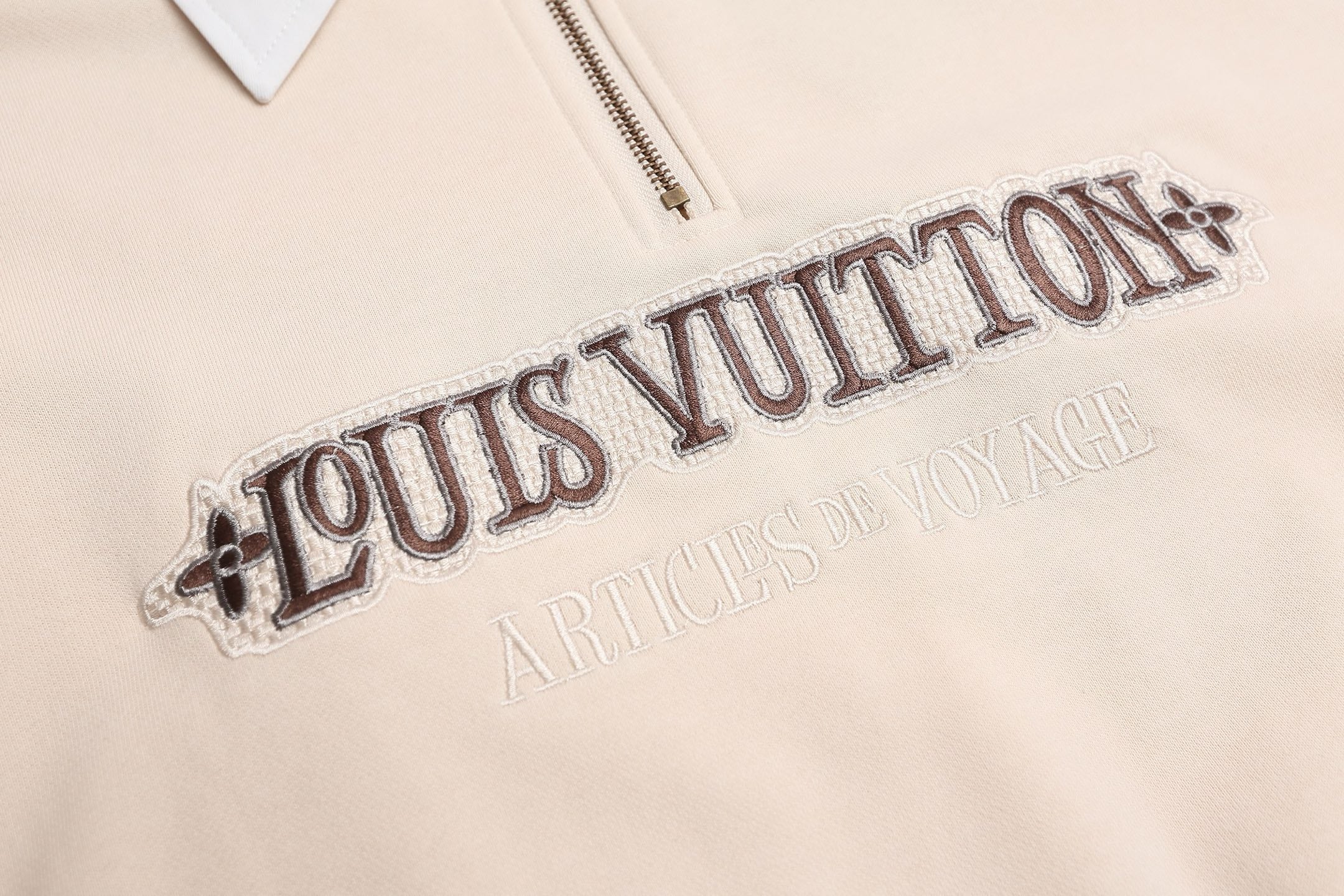 Half-zip embroidered sweatshirt