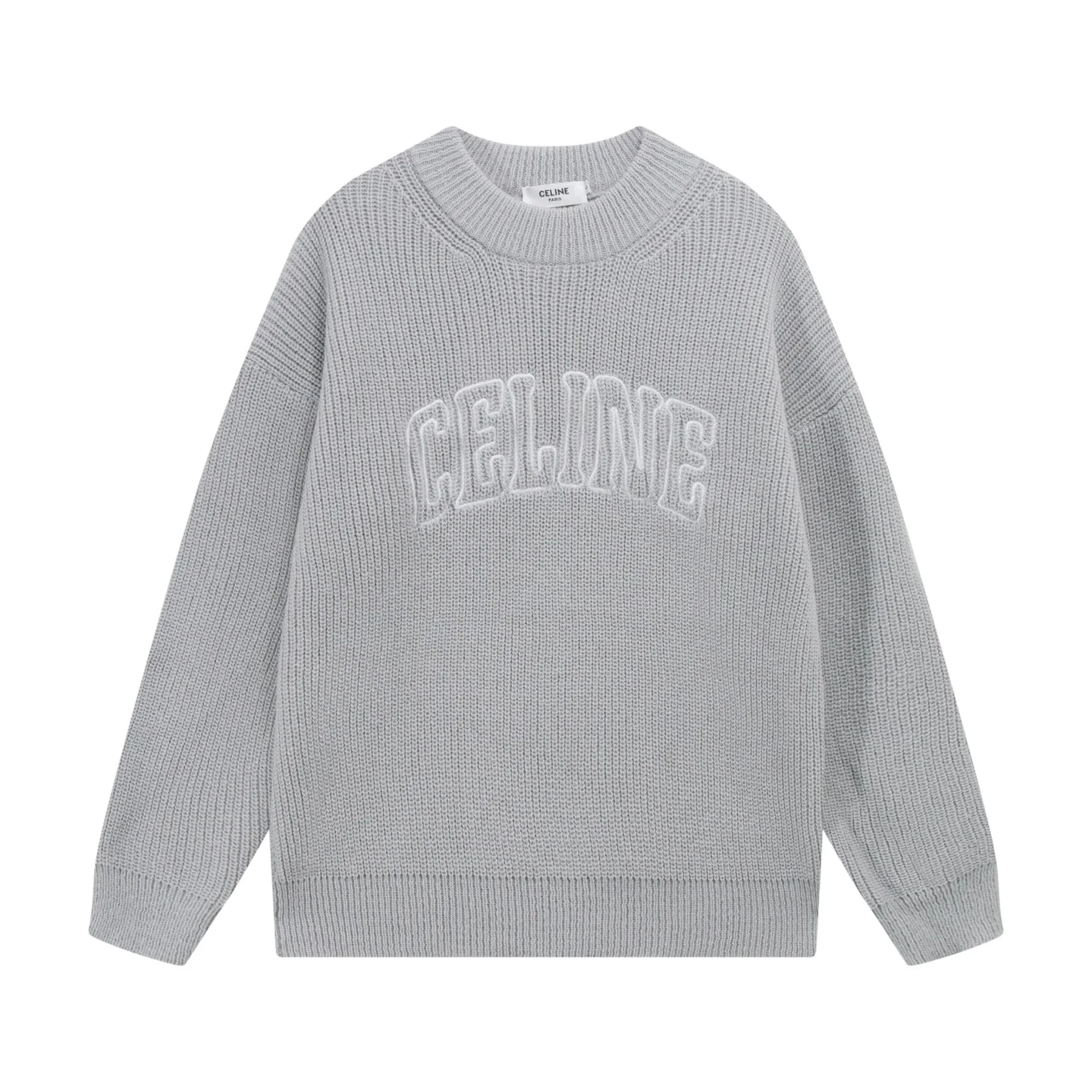 Knitted cashmere embroidered sweatshirt