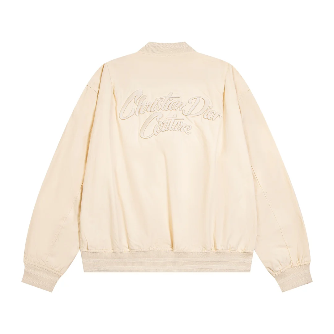 Double-sided embroidered bomber jacket