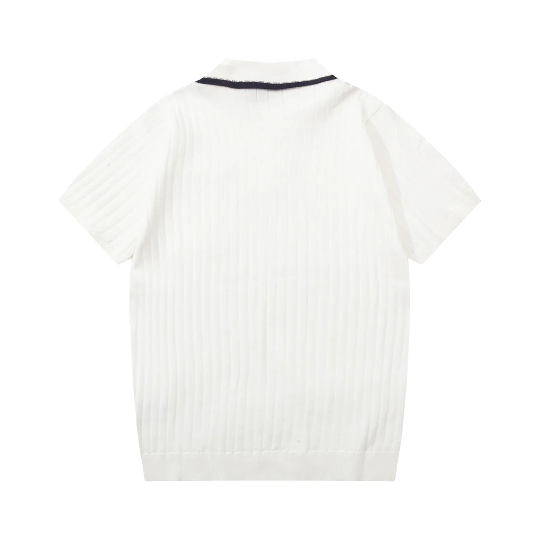 Fashion men's knitted polo shirt
