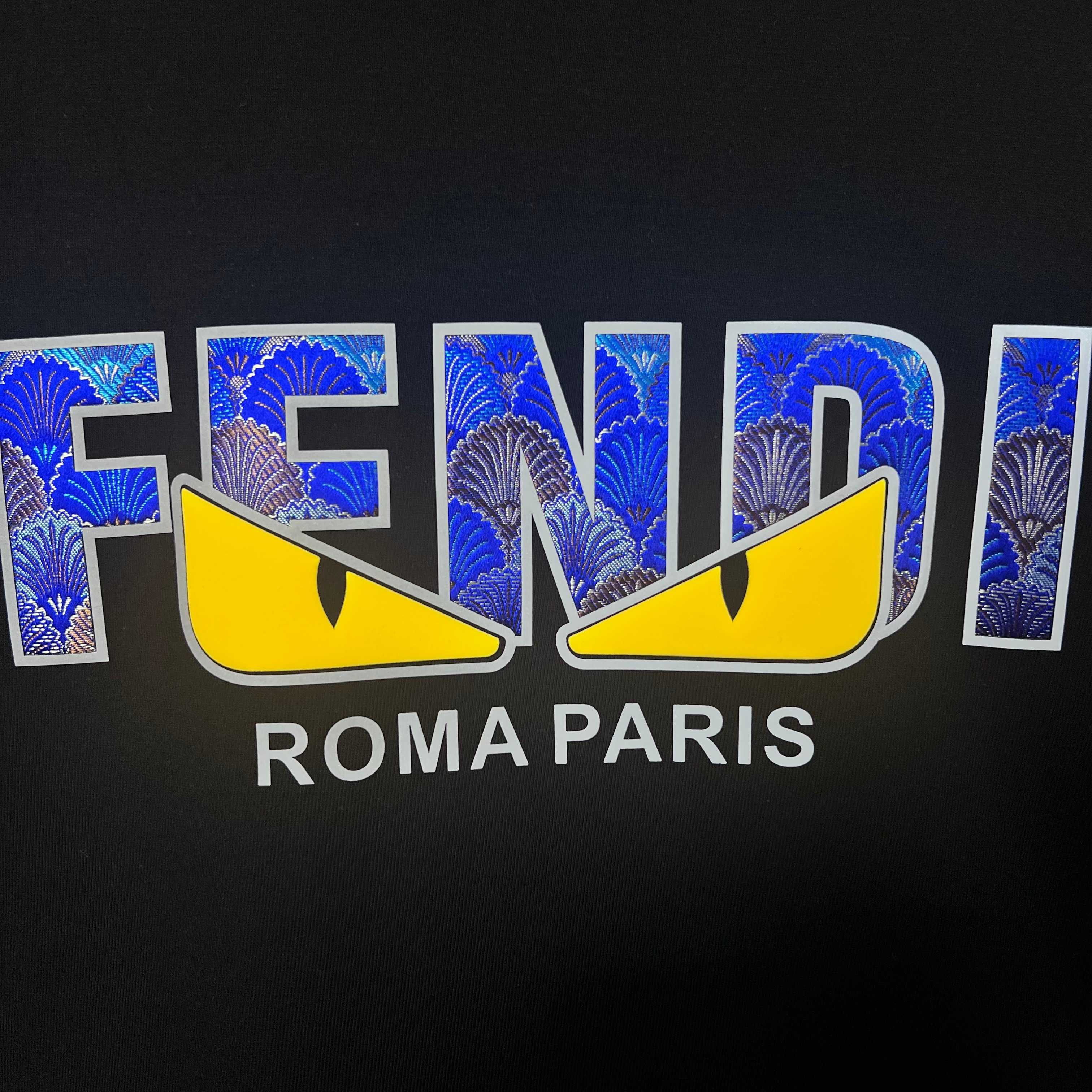 Flocked Embroidered Sweatshirt