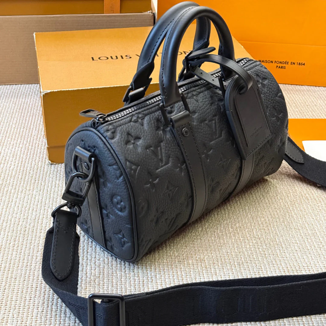 Men's Embossed Pillow Bag