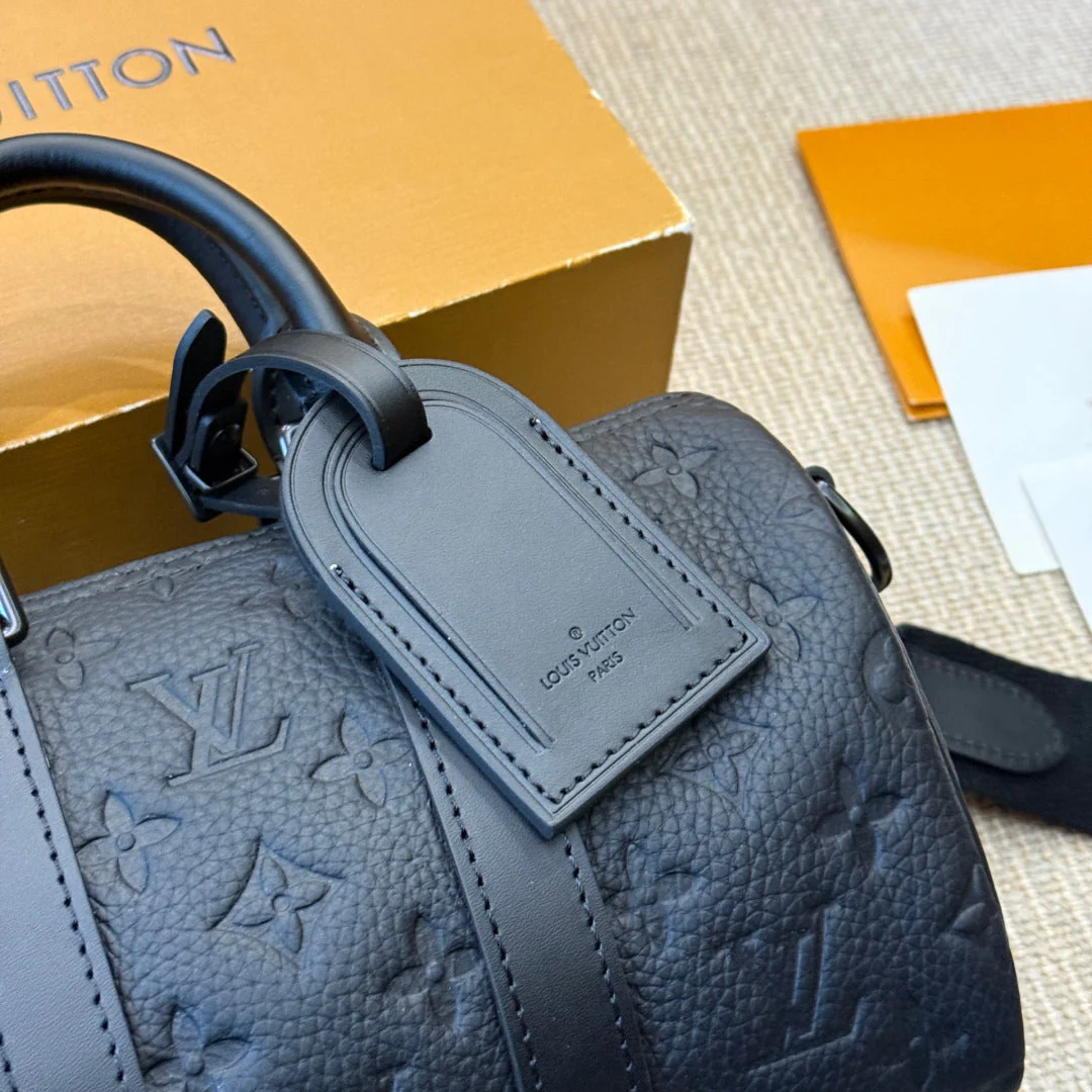 Men's Embossed Pillow Bag