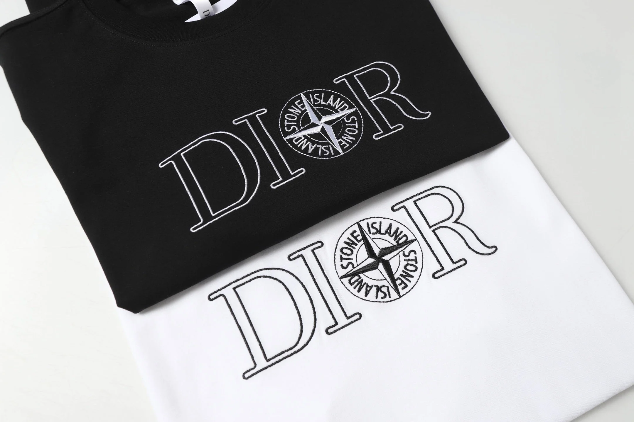 Embroidered cotton T-shirt