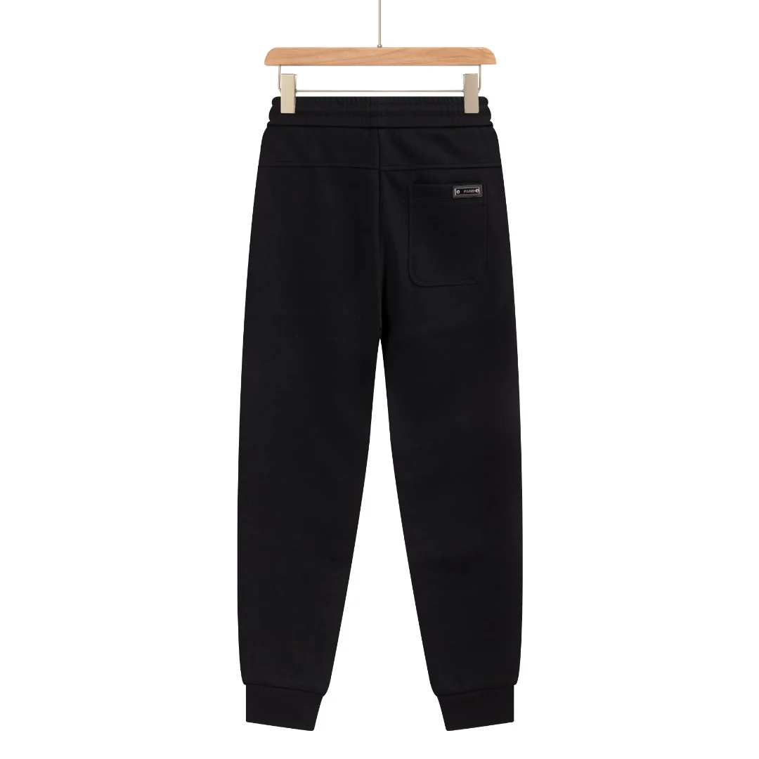 Embroidery cotton drawstring trousers