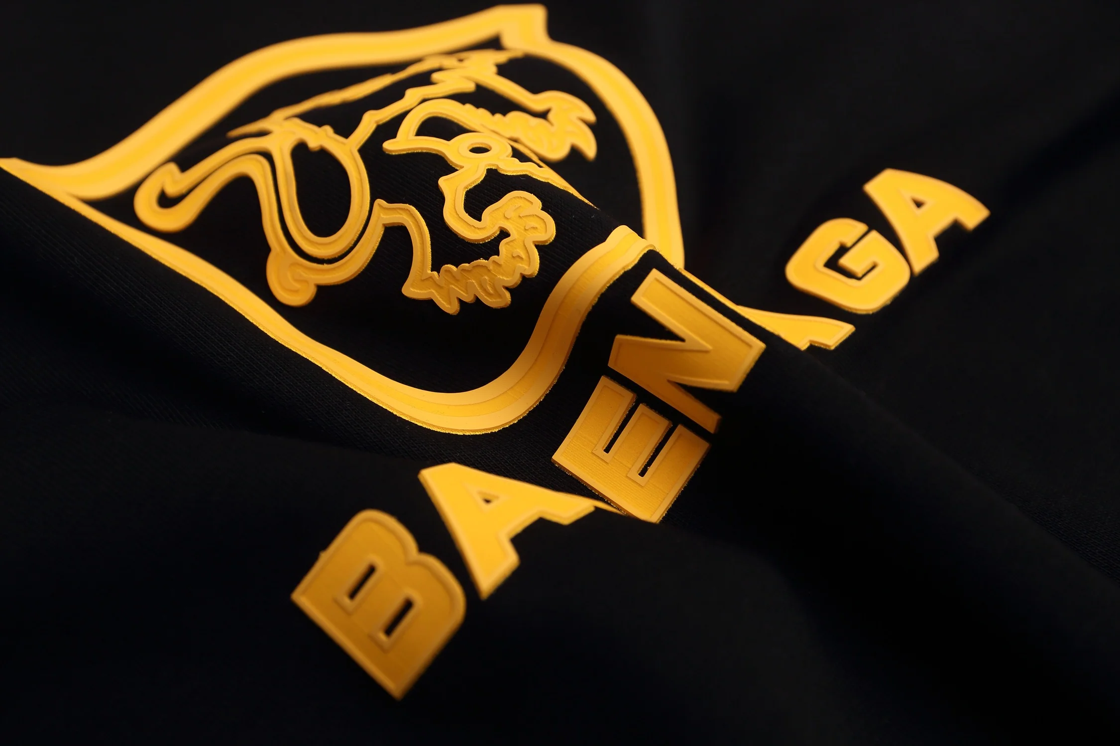 Silicone embossed cotton sweatshirt