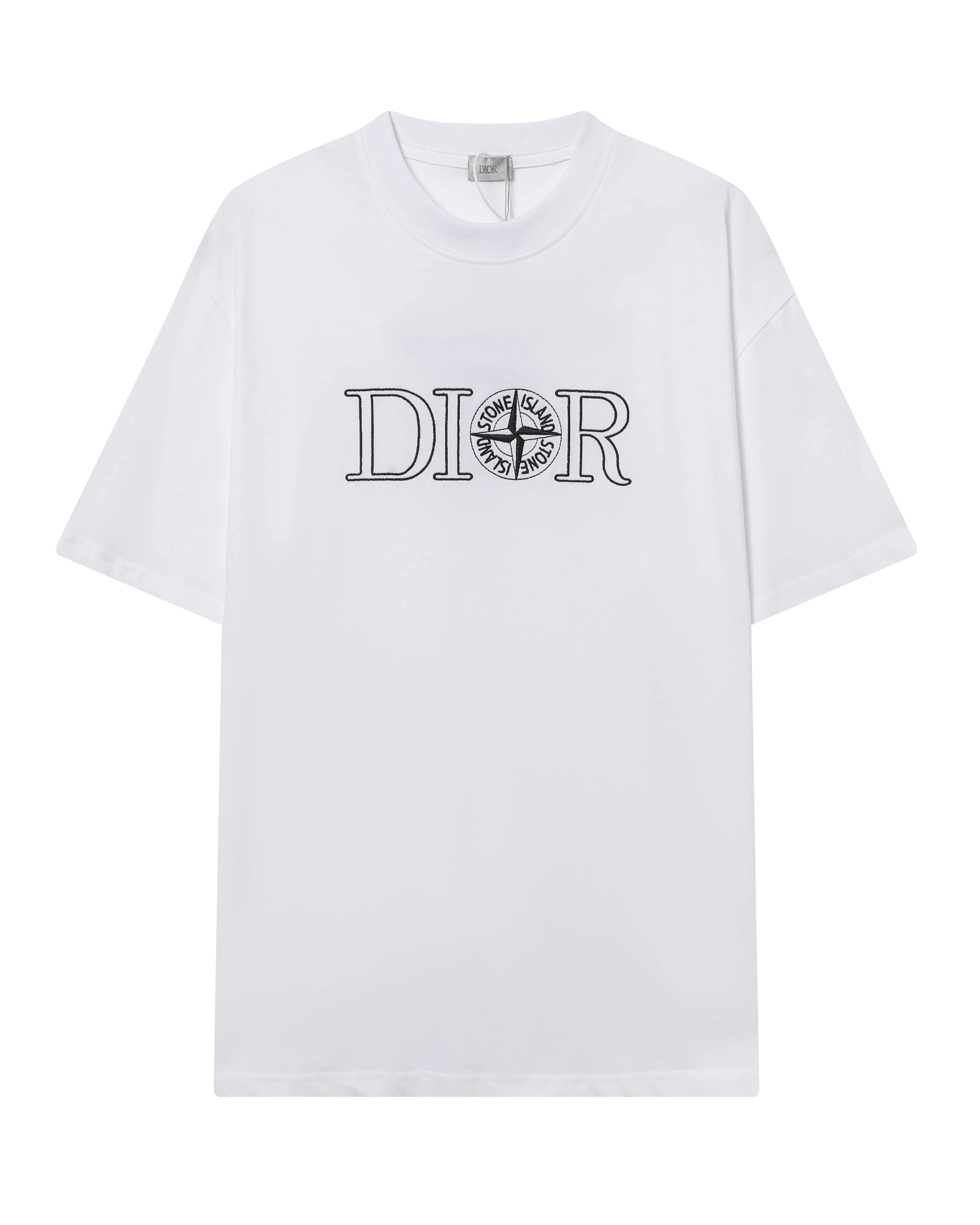 Embroidered cotton T-shirt