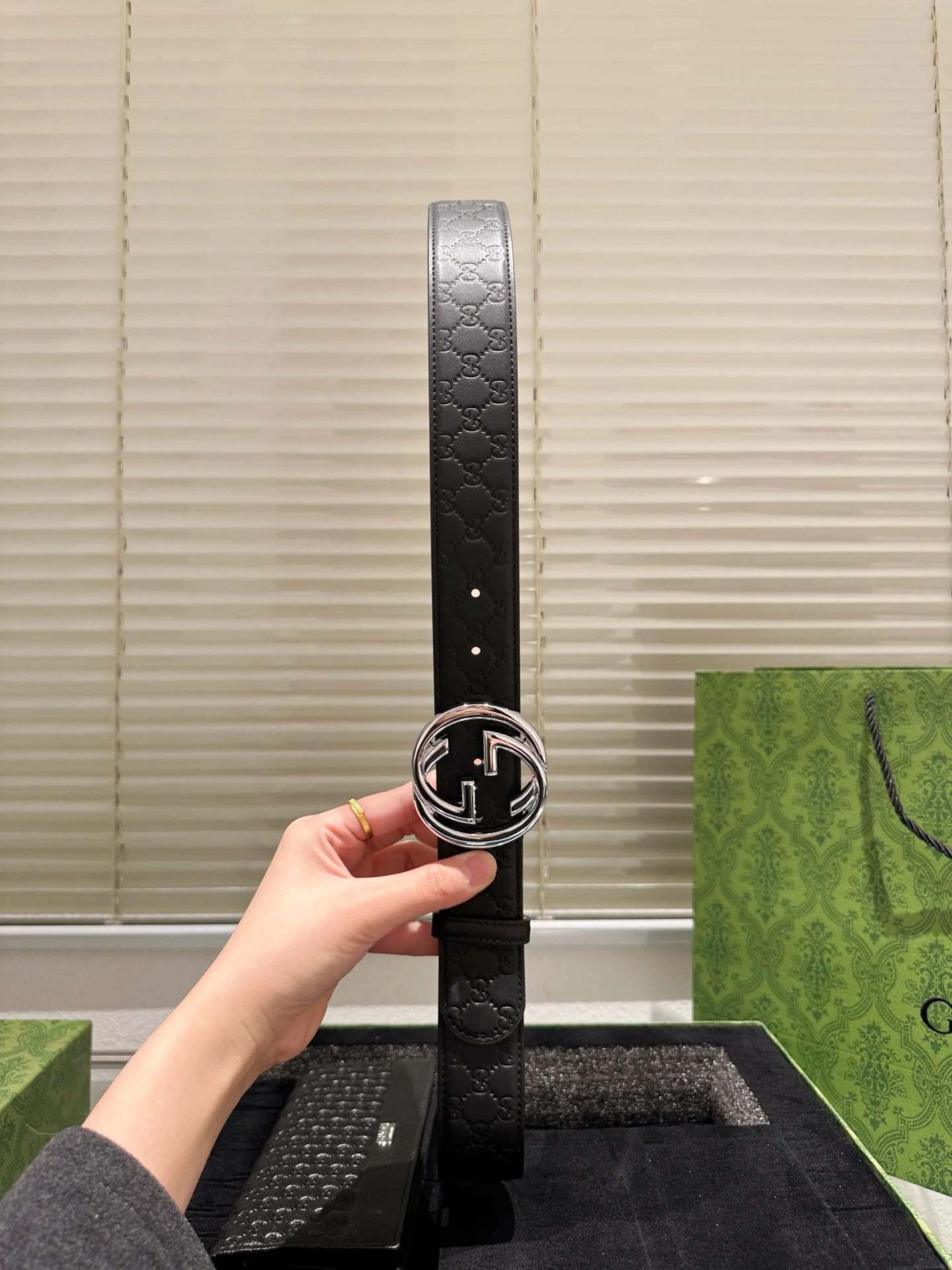 Men's Embossed Wallet + Belt Gift Box