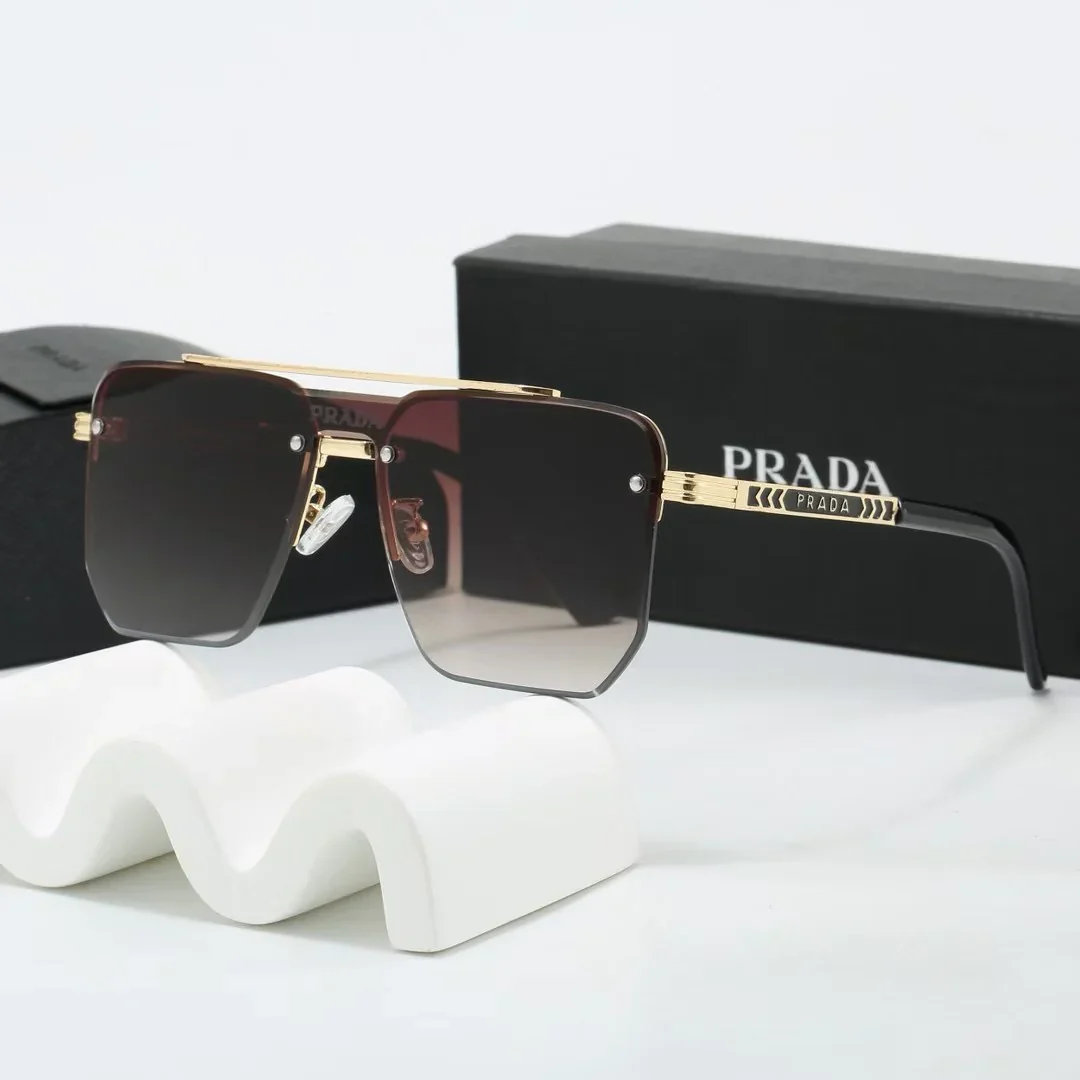New gradient frameless thin sunglasses