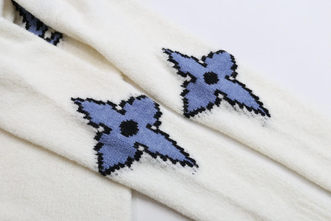 knitted jacquard sweatshirt