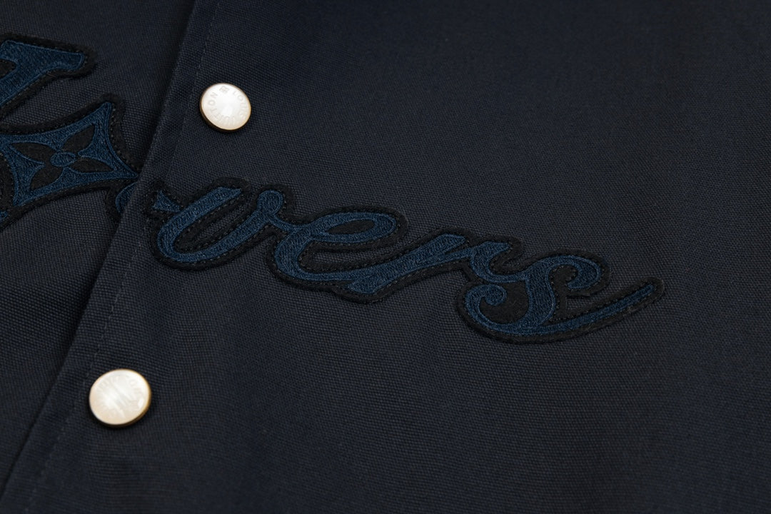 Embroidered baseball jacket