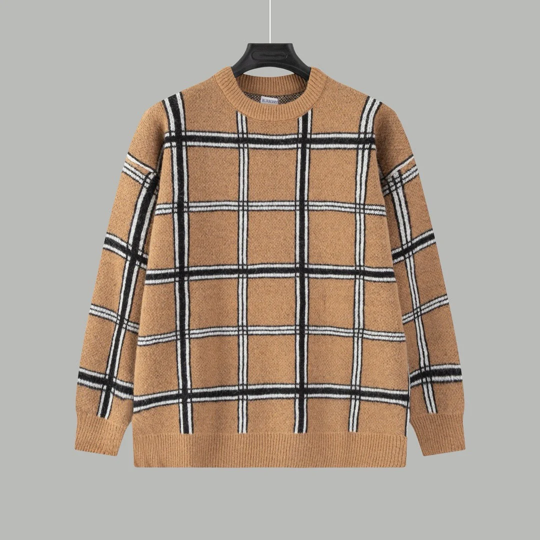 Classic Plaid Camel Sweater