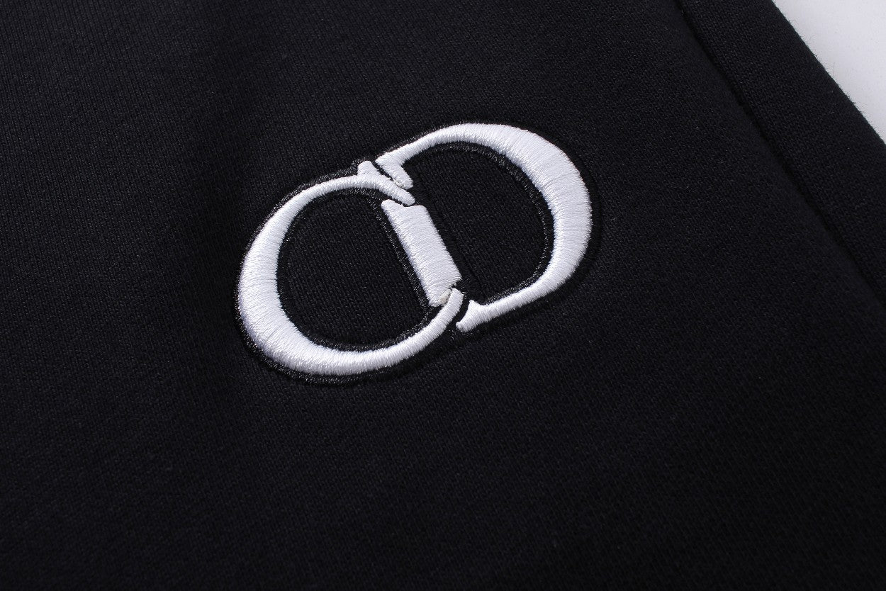 Embroidery drawstring casual trousers