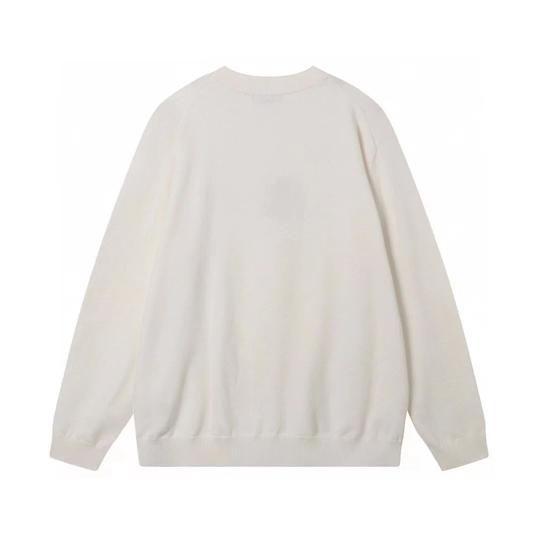 knitted embroidered sweatshirt