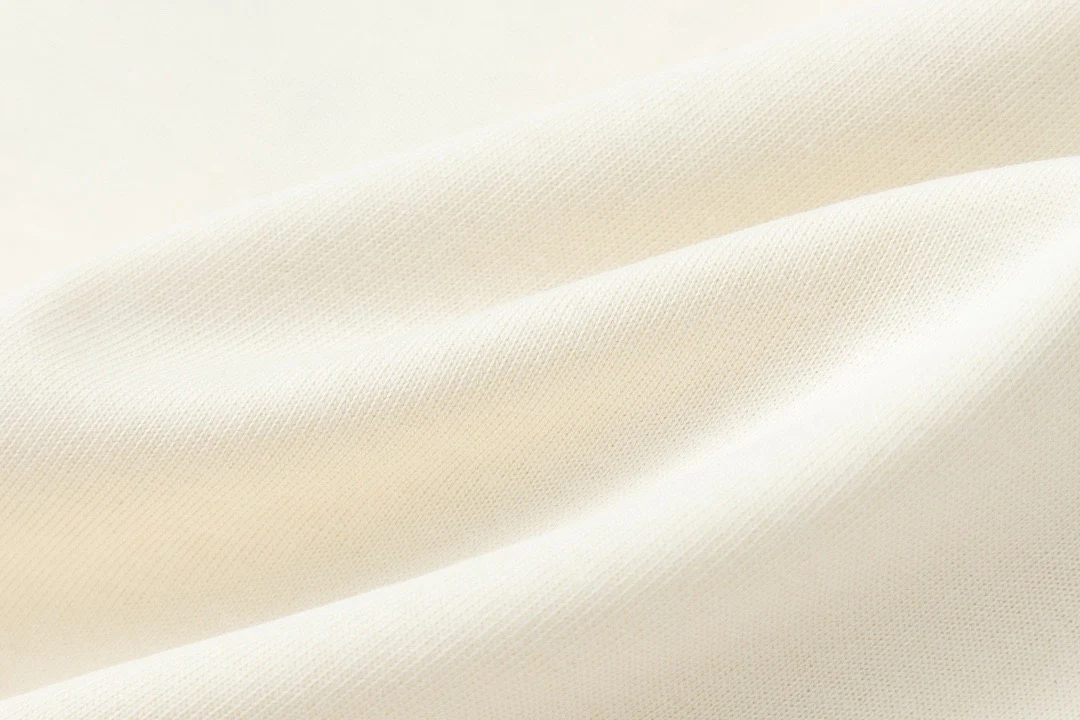 Double-sided embroidered round neck cotton T-shirt