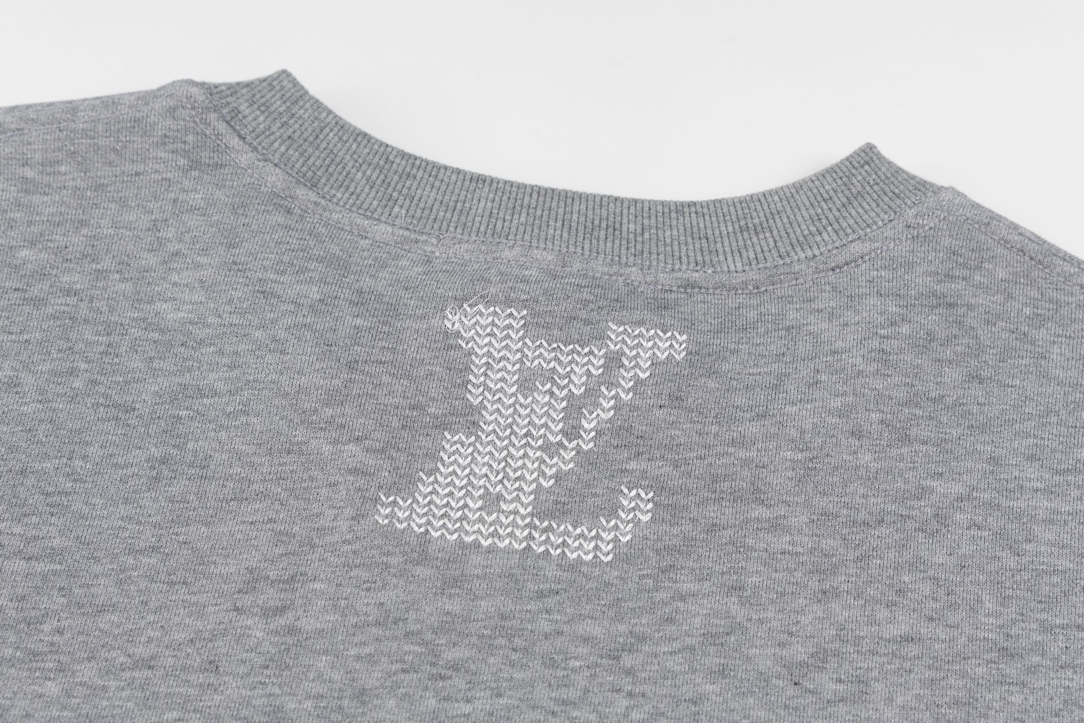 knitted embroidered sweatshirt