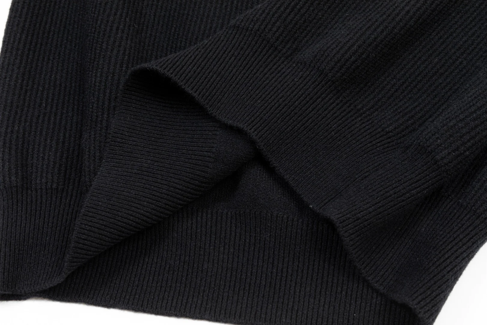 Knitted jacquard polo cashmere sweater