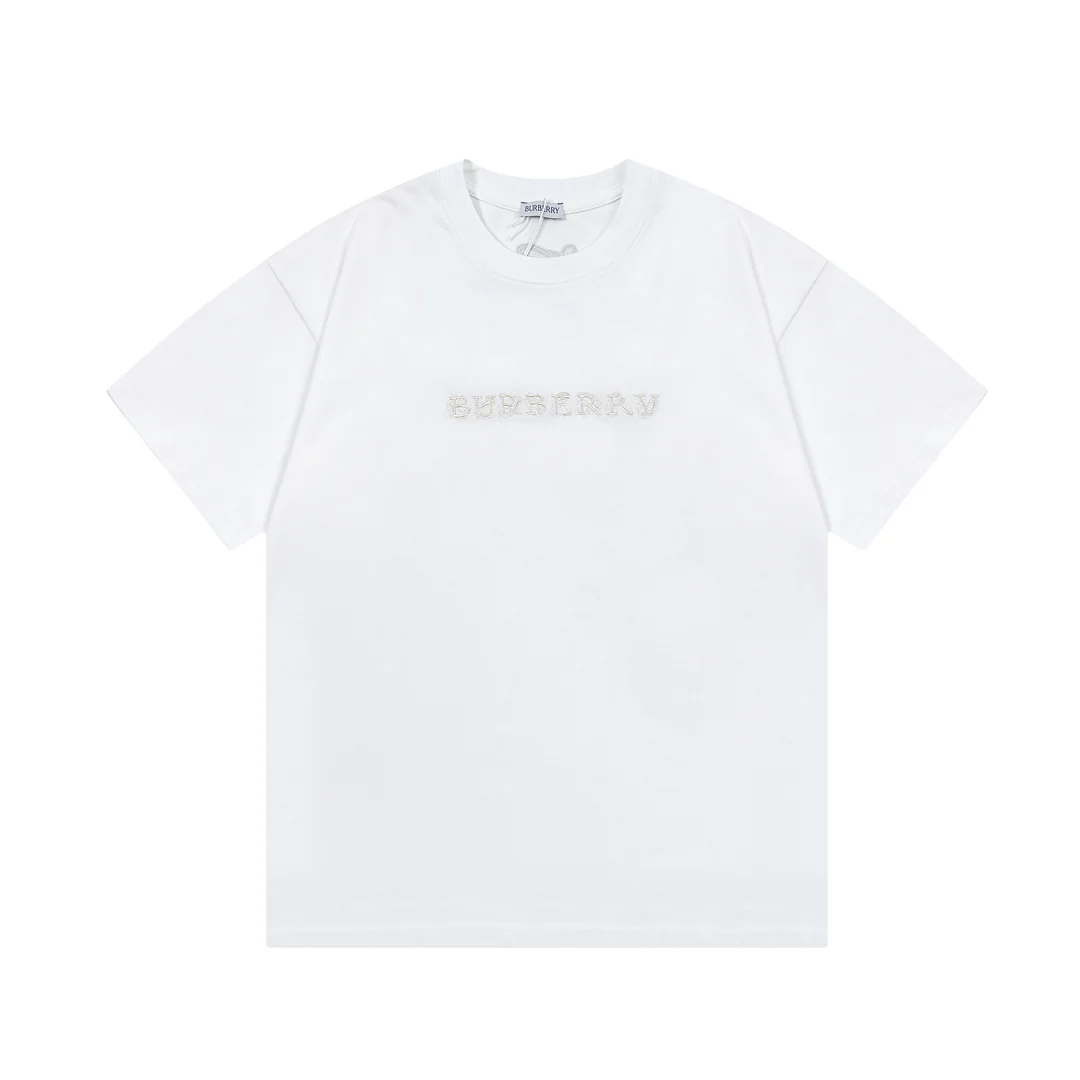 Embroidered crew neck cotton T-shirt