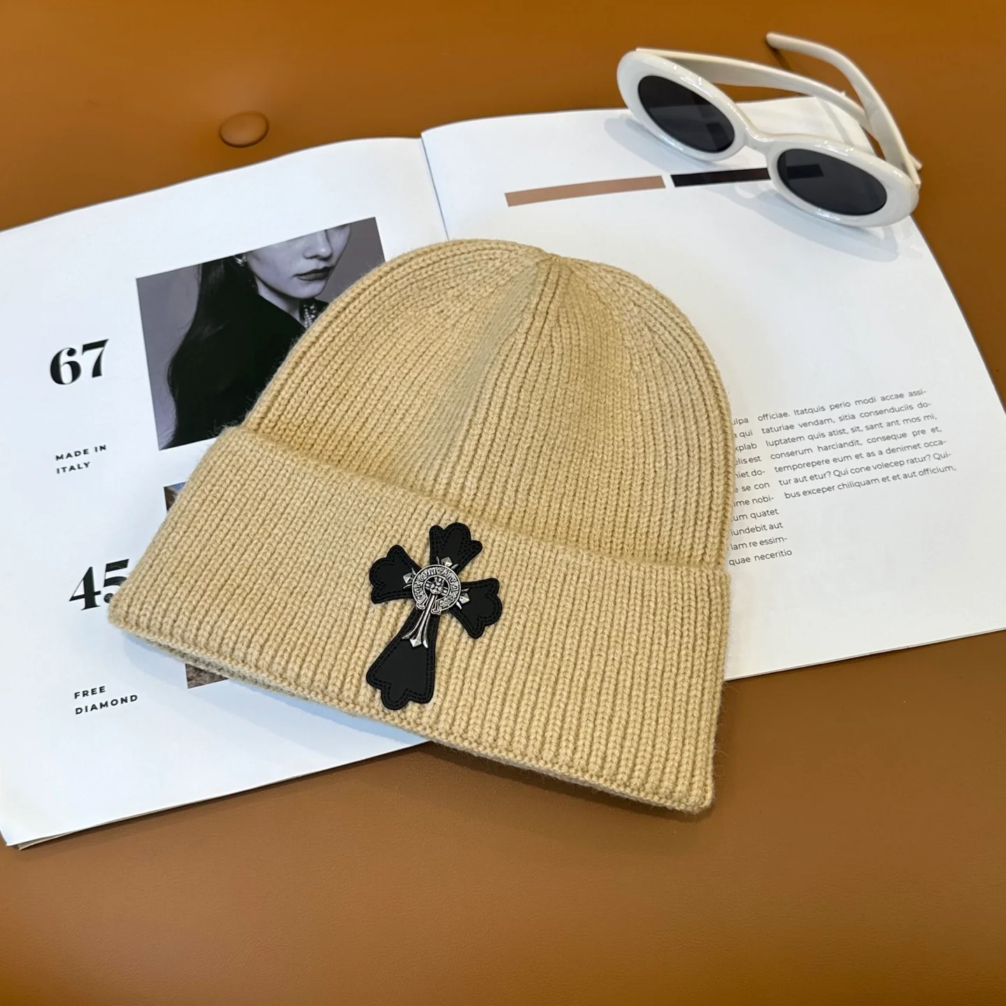 Fashionable Cashmere Knitted  Beanie