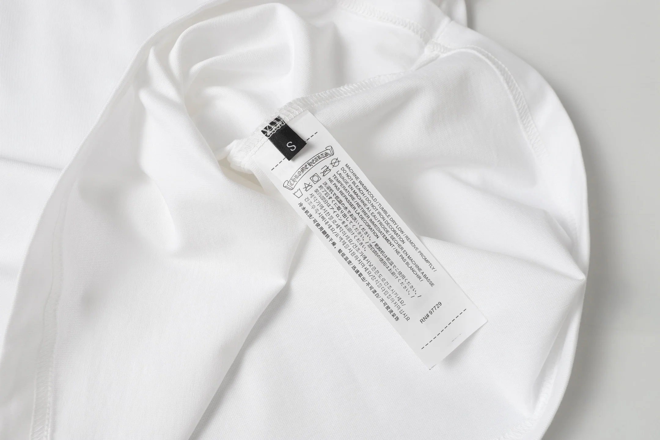 Double-sided embroidered cotton T-shirt