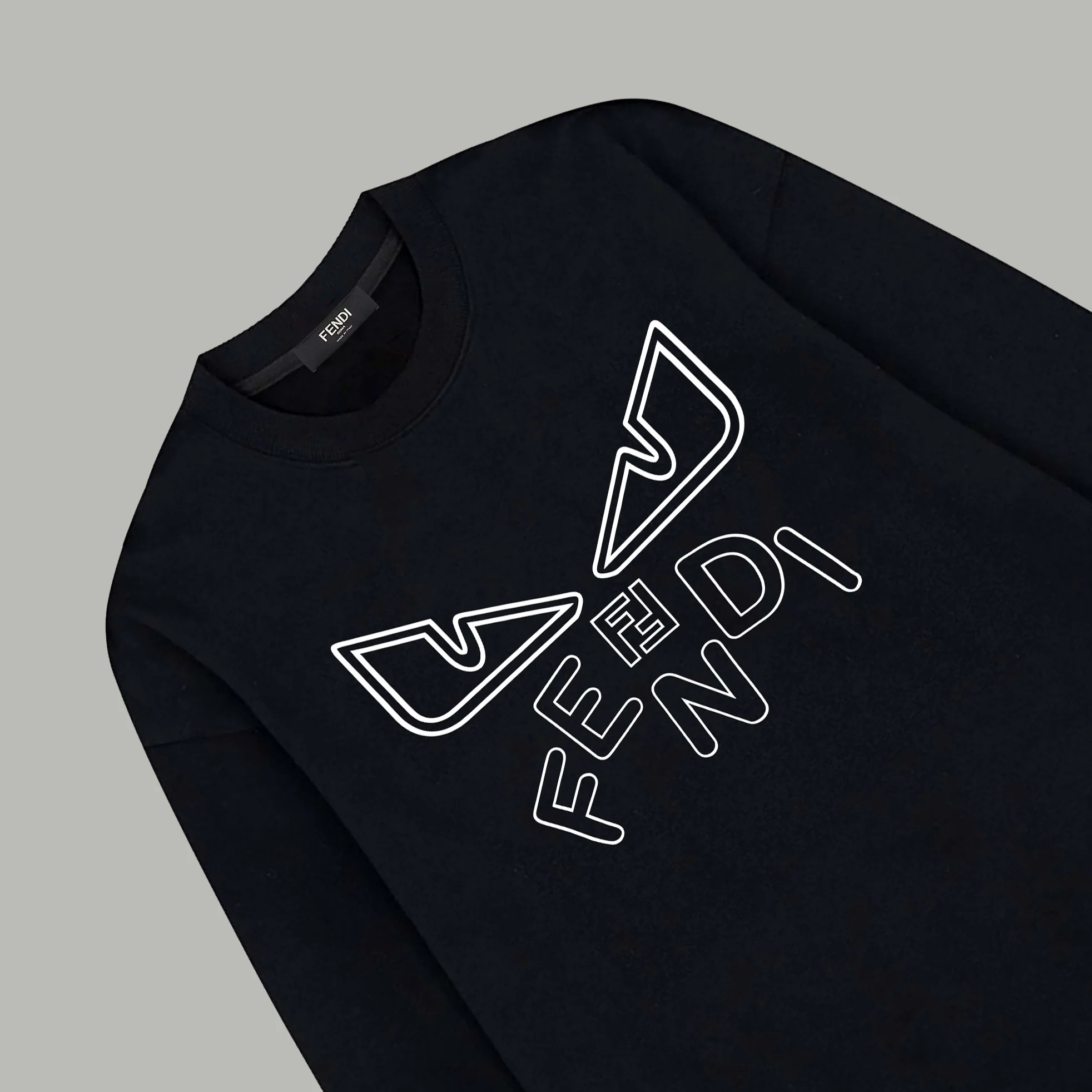 Eye graffiti print cotton sweatshirt