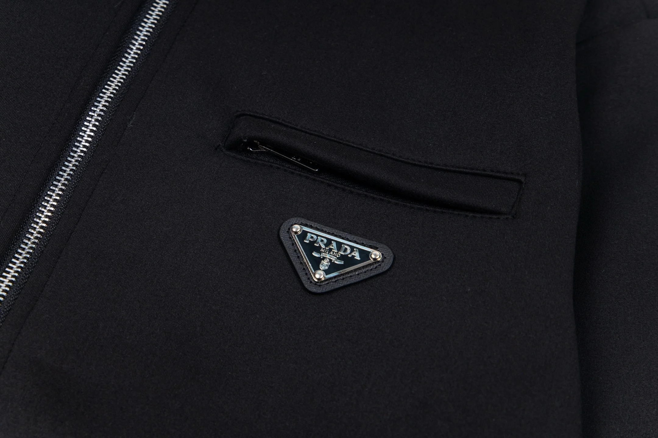 Rivet Print Zip-Up Jacket