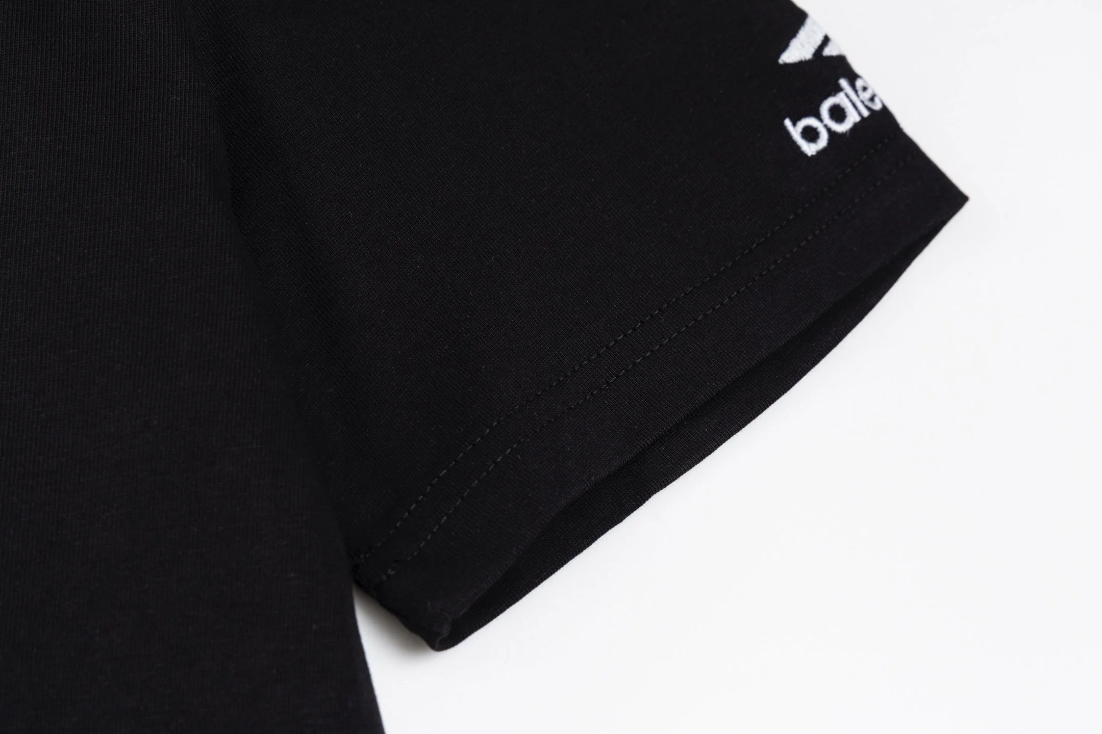 Embroidered crew neck cotton T-shirt