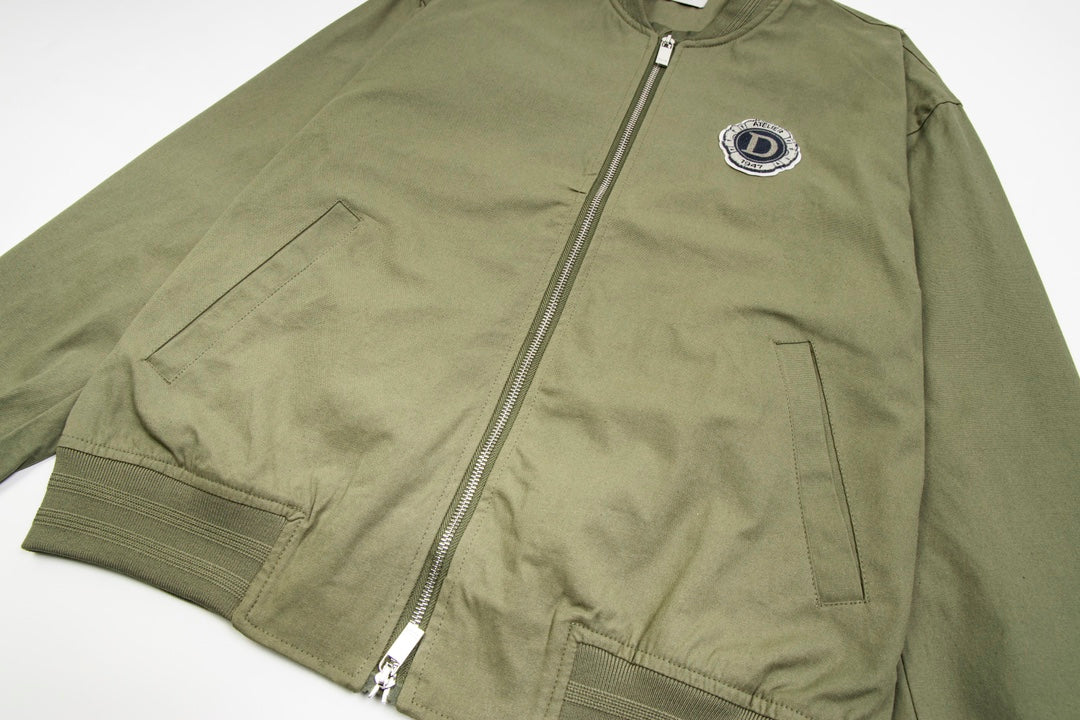 Double-sided embroidered bomber jacket