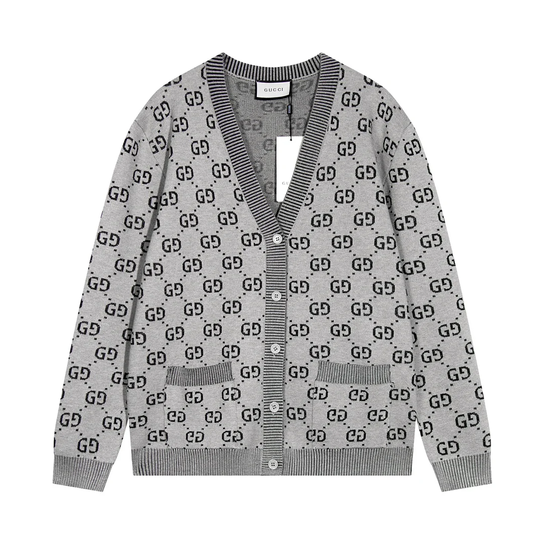 Jacquard cashmere sweater cardigan