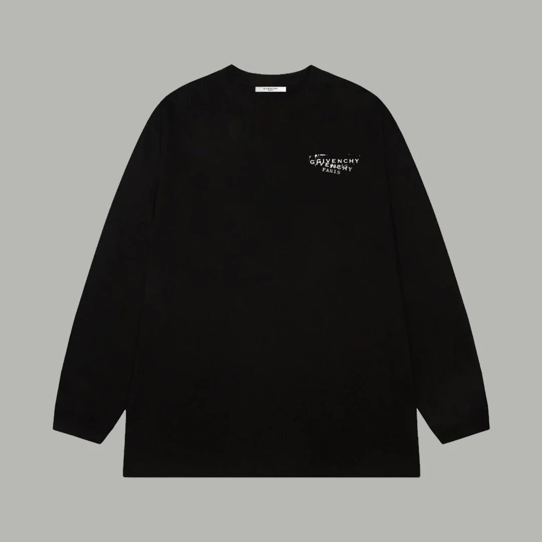 Printed cotton long-sleeved T-shirt