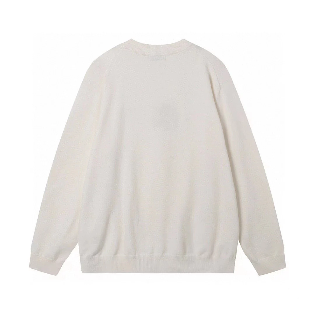 knitted embroidered sweatshirt