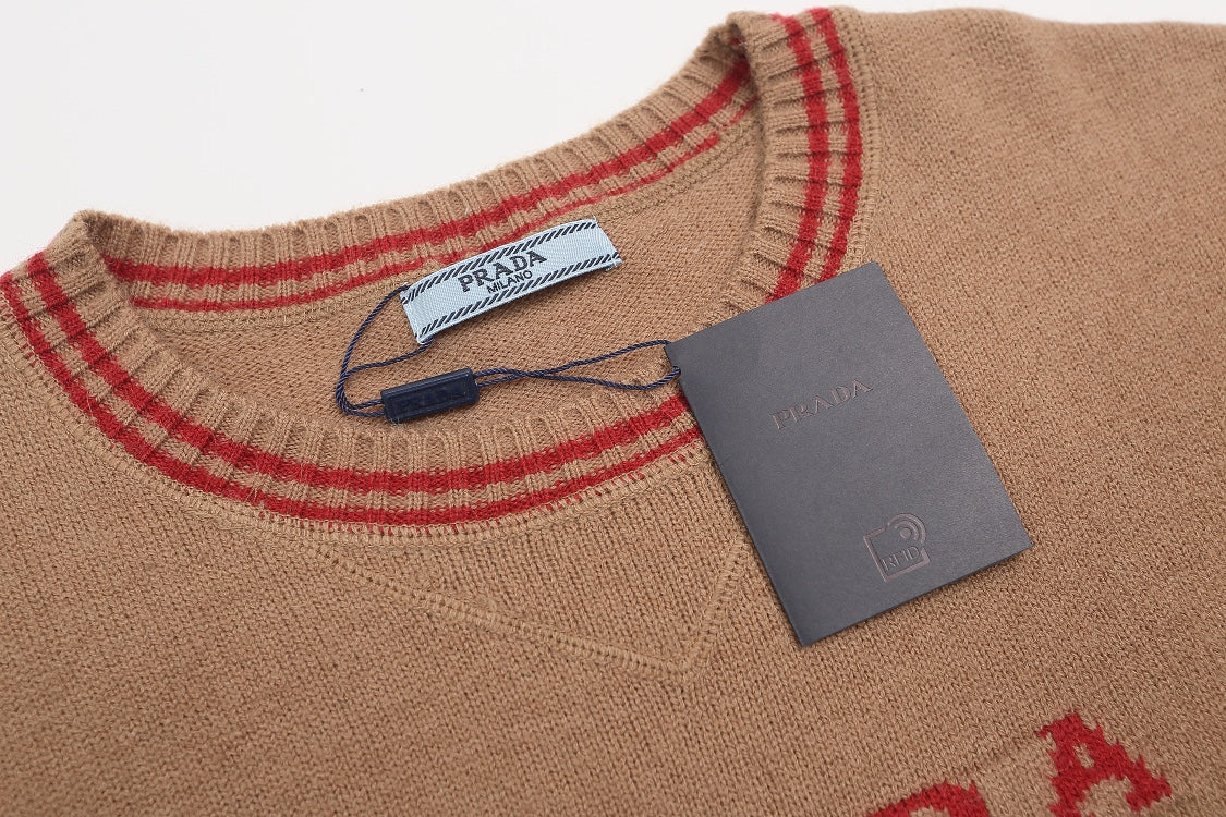 Jacquard Knitted Cashmere Sweater