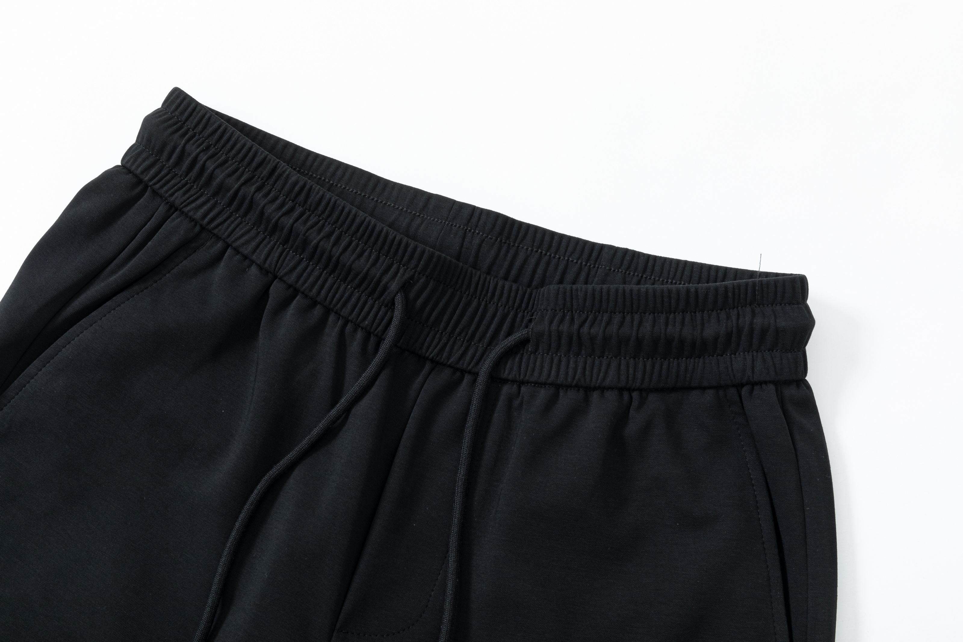 Embroidered drawstring casual trousers