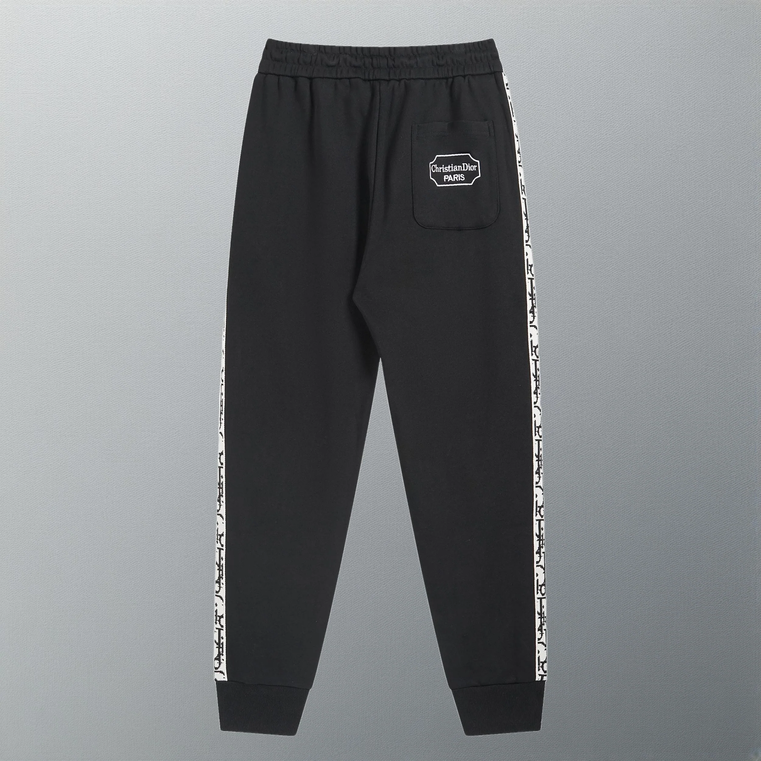 Embroidery drawstring casual trousers