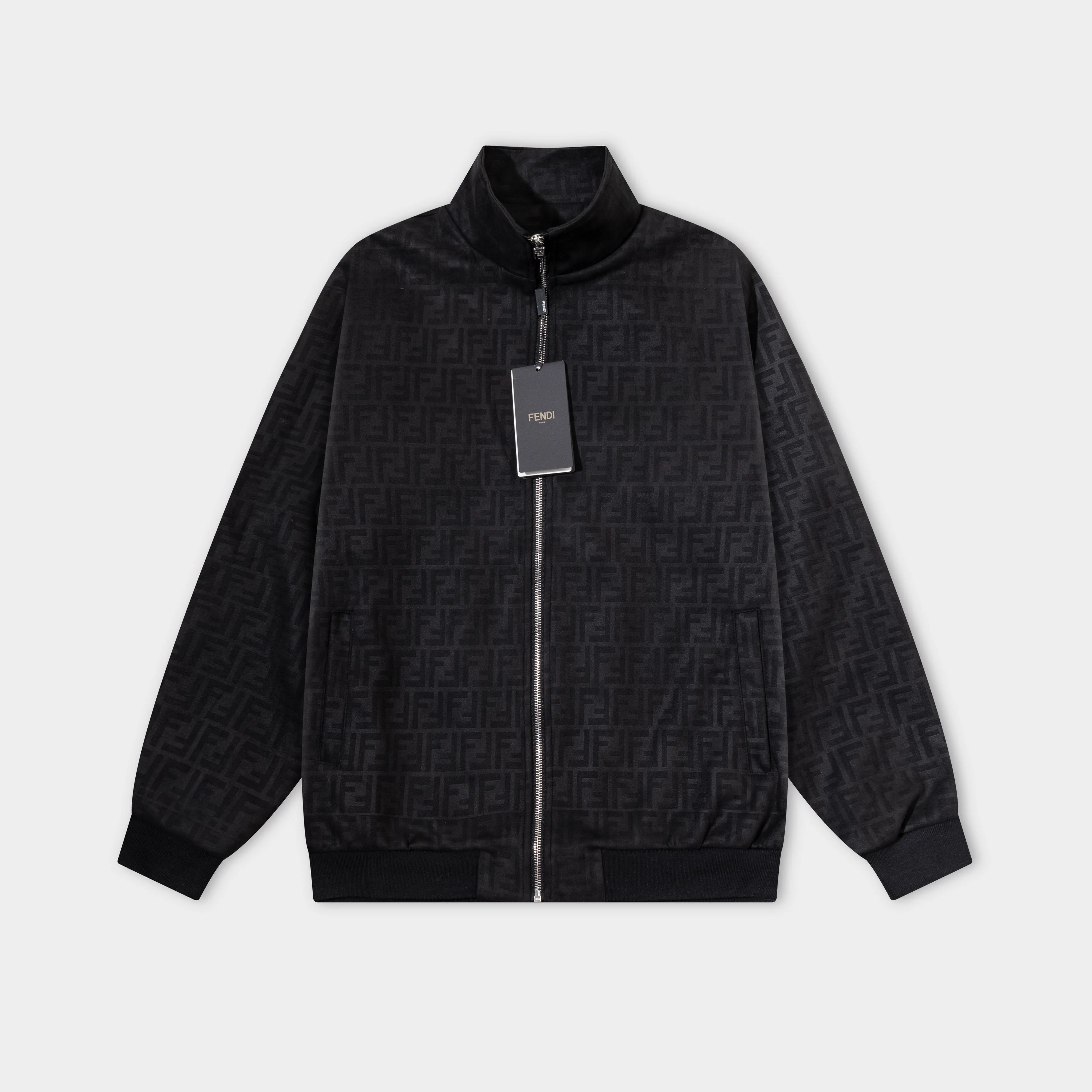Suede jacquard jacket