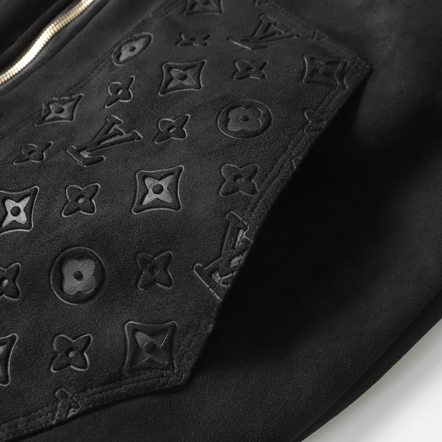 Stylish suede jacquard down jacket