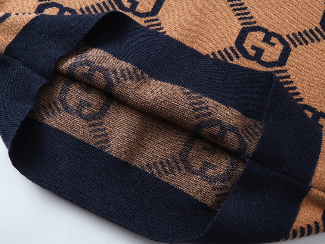 Jacquard-knit cashmere sweatshirt