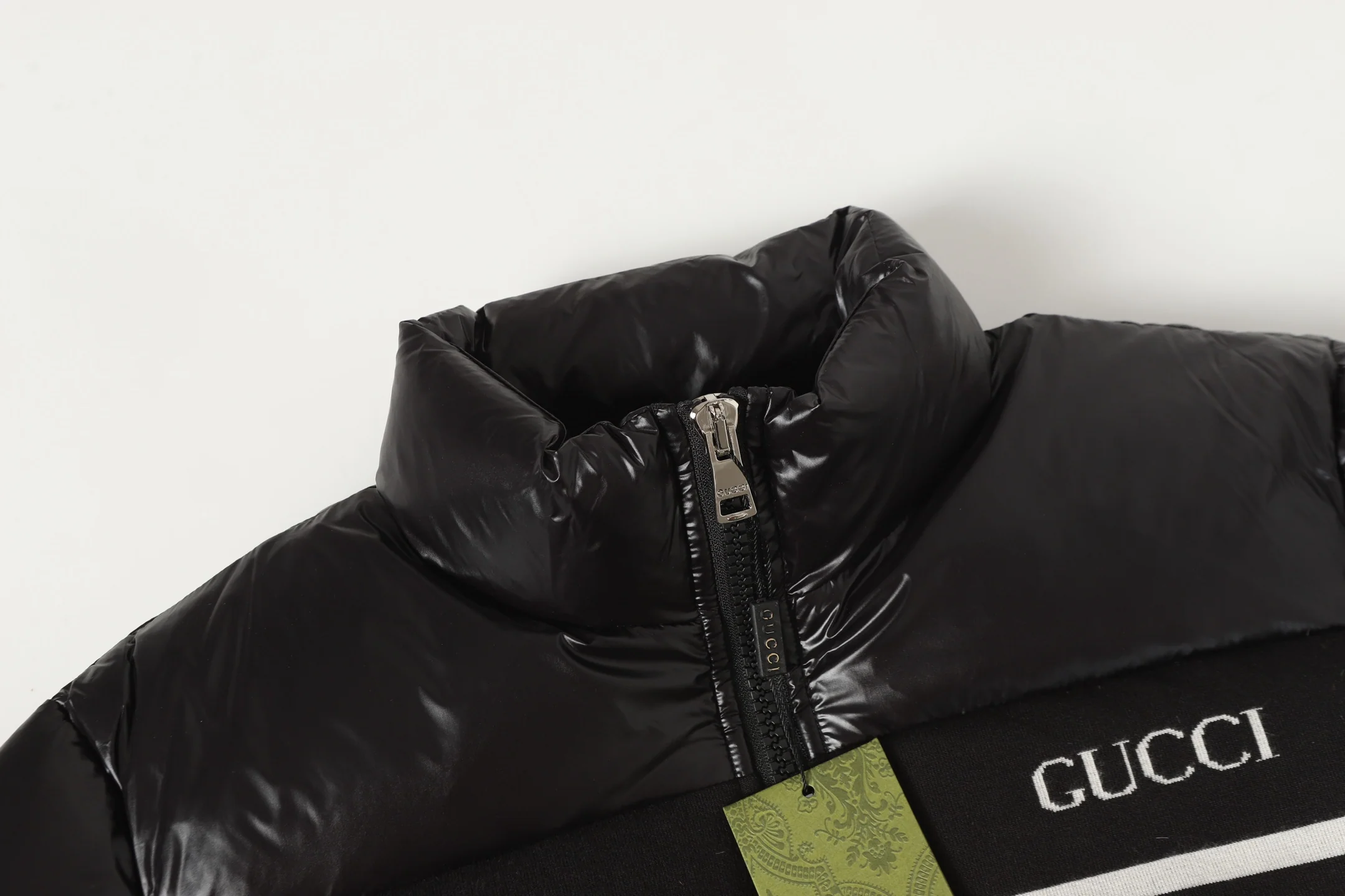 Web stand collar down jacket